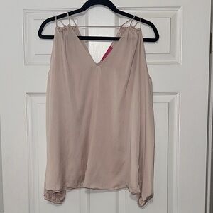 Pookie & Sebastian Blush Women's Cold Shoulder Blouse